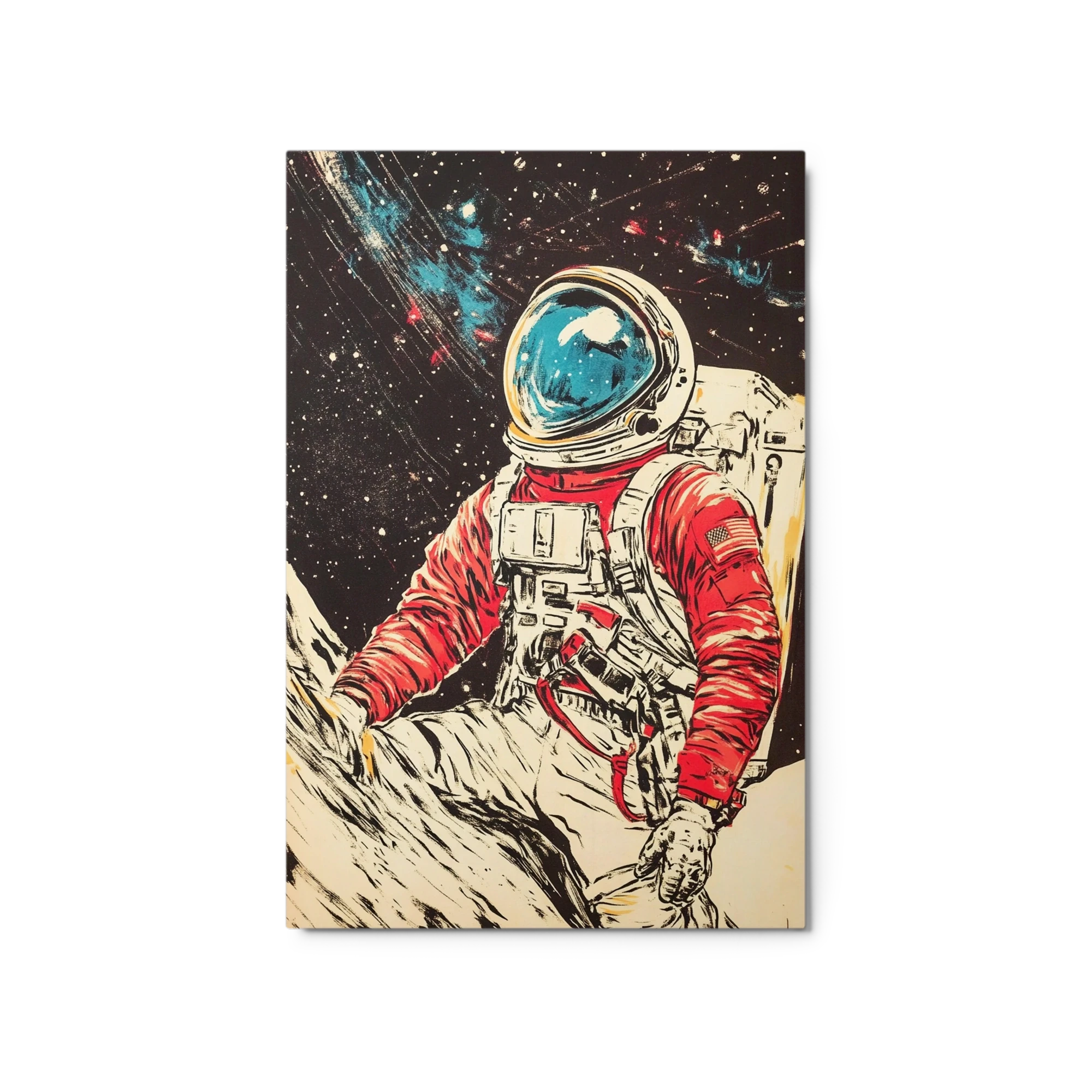 Astronaut in Red Space Suit