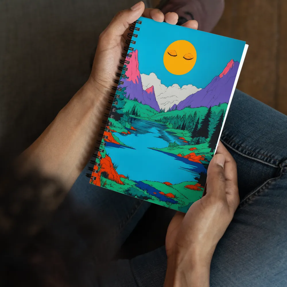 The Sleeping Sun Over A Fantastical Lake 
 Spiral Notebook | 140 pages