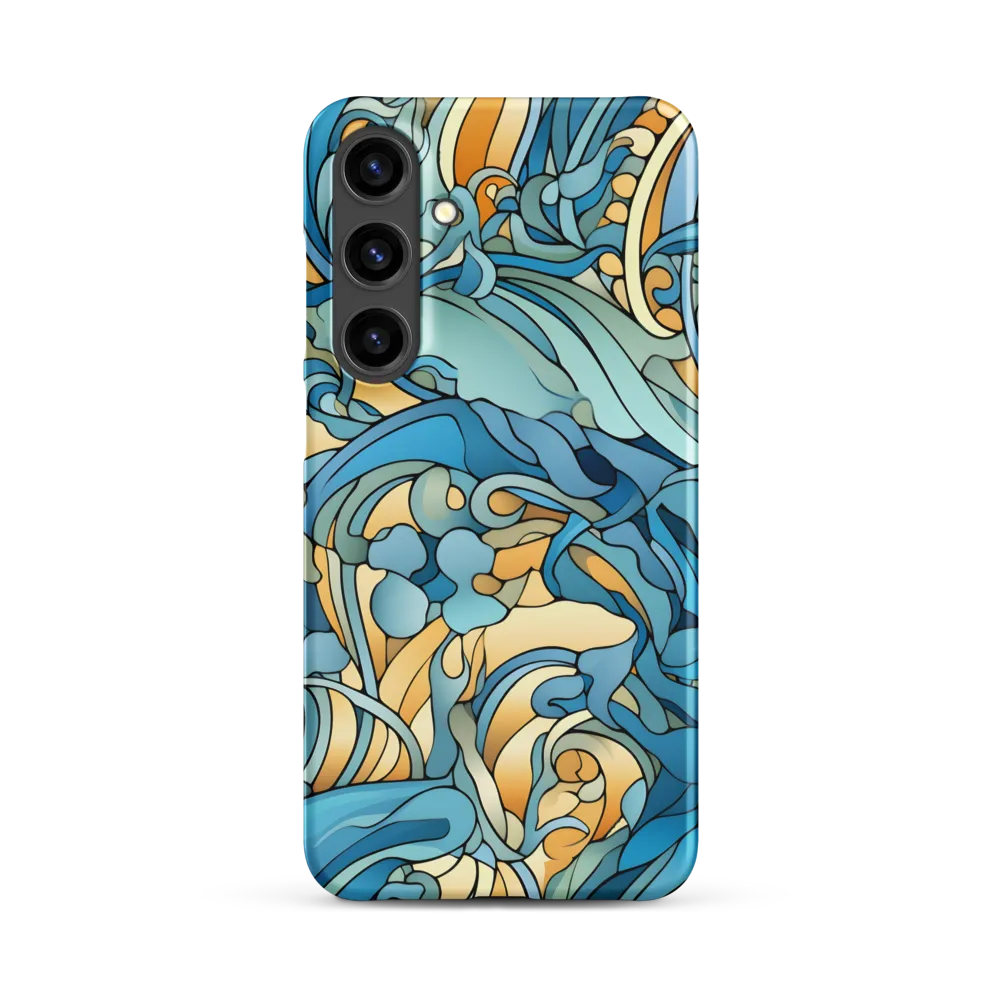 Swirling Waves and Marine Life Design | Phone Case