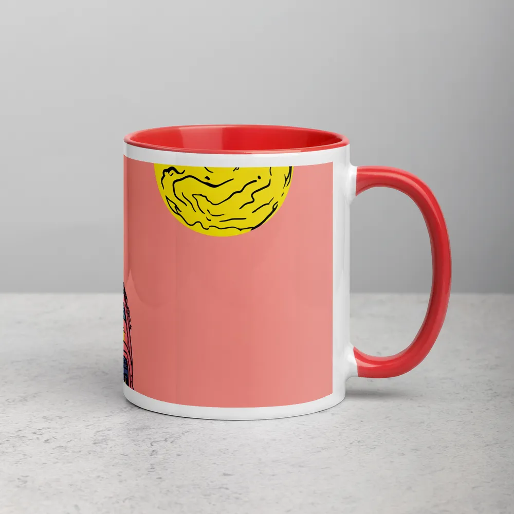 Cyberpunk Astronaut Portrait 
 Mug with Golden Yellow inside | 11 oz