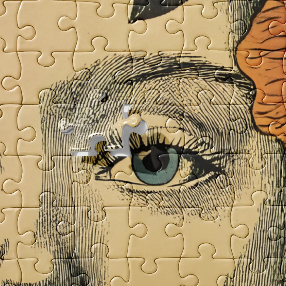 Art Nouveau Floral Portrait 
 Jigsaw Puzzle
