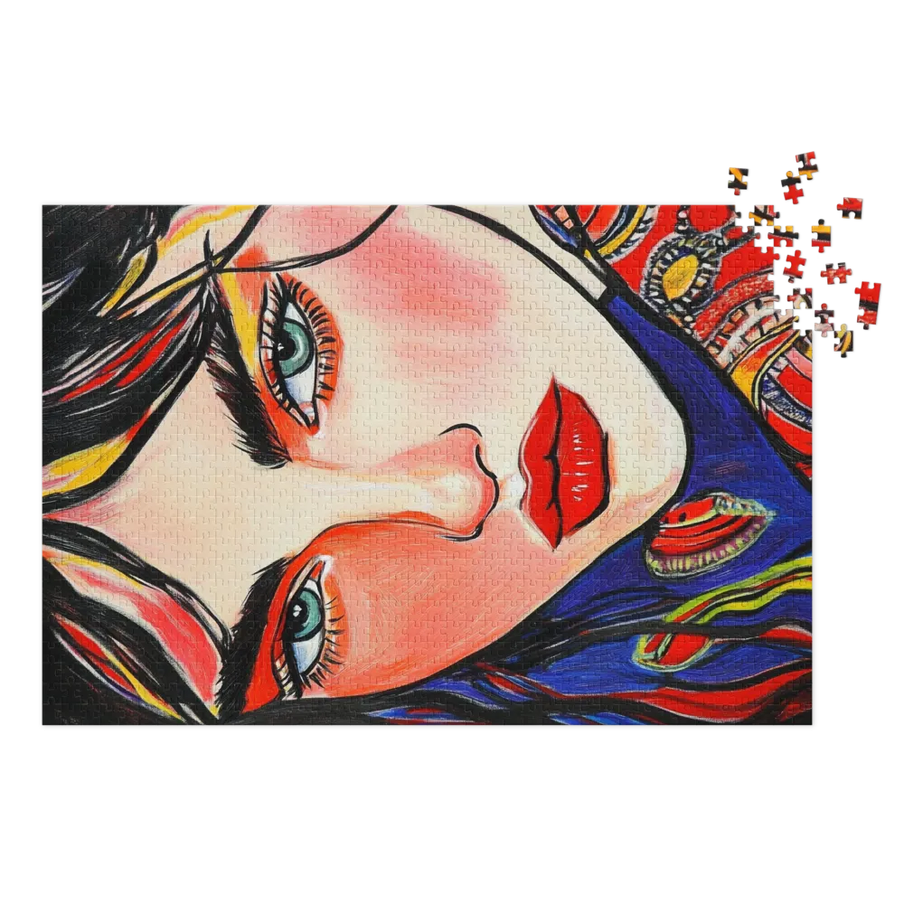Vibrant Expressionistic Portrait of Woman