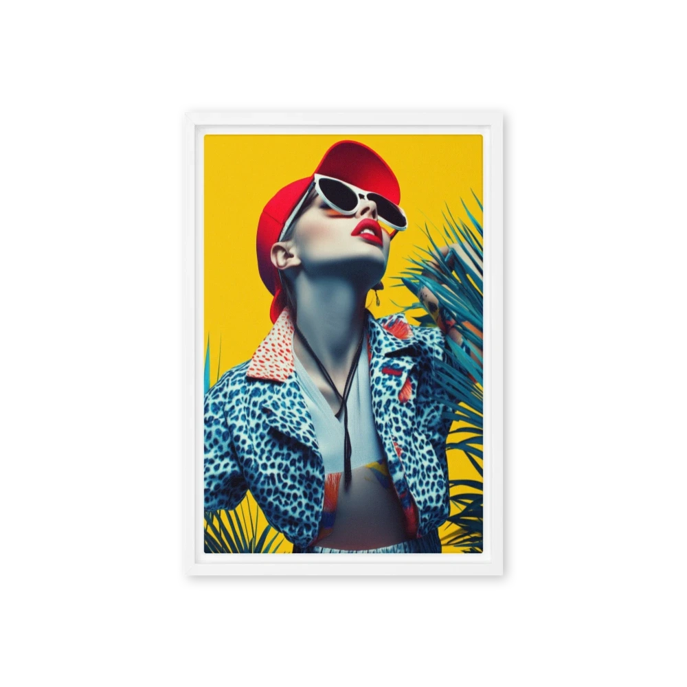 High Fashion Portrait with Tropical Elements
