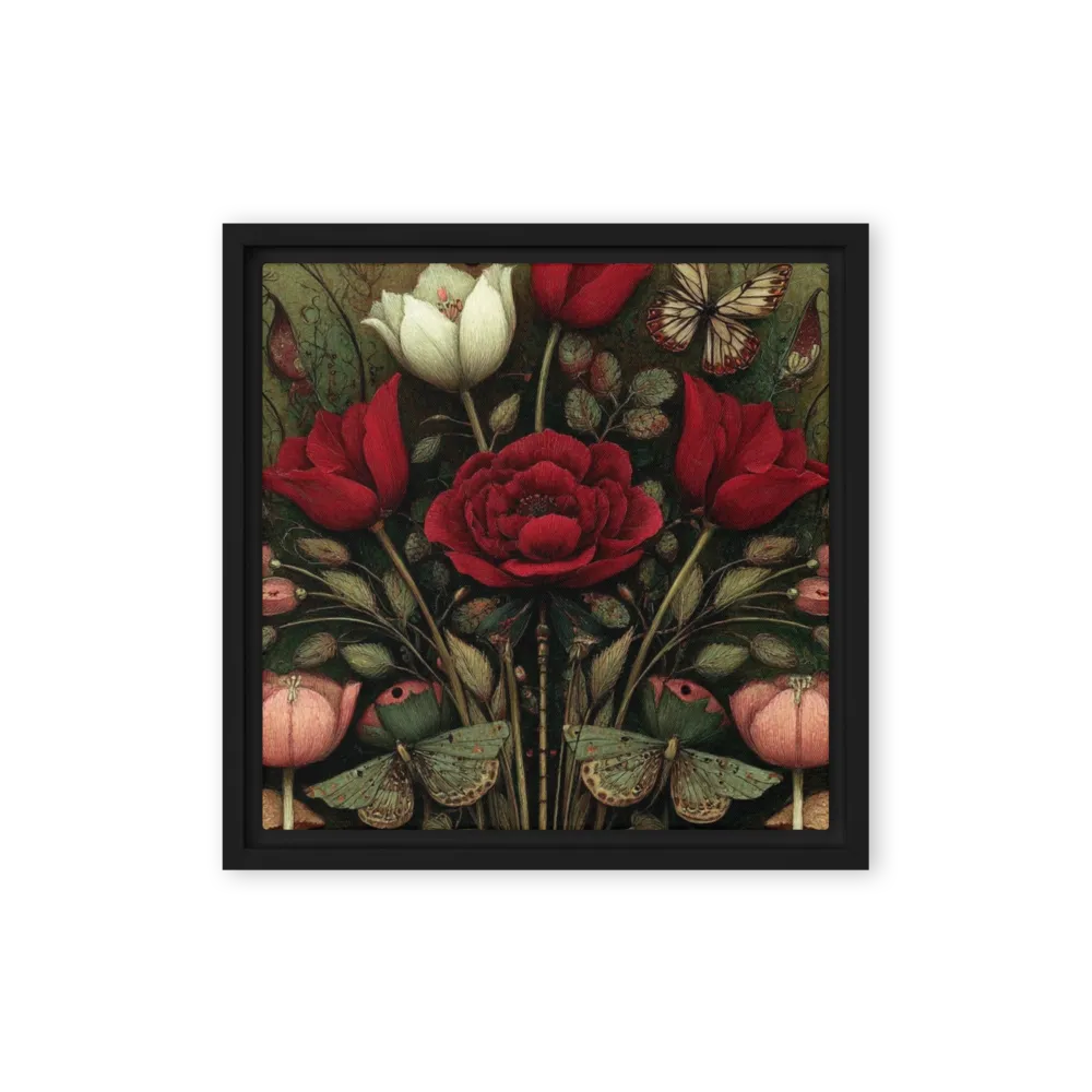 Red Poppies and Butterflies | Art Print