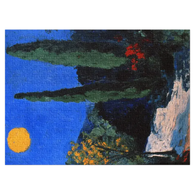 Vibrant Landscape with Moon | Jigsaw Puzzle (252/520 pieces)