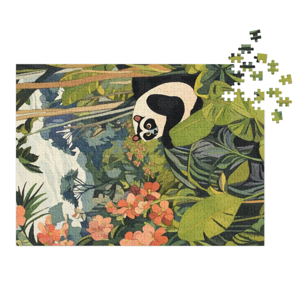Panda in Tropical Jungle