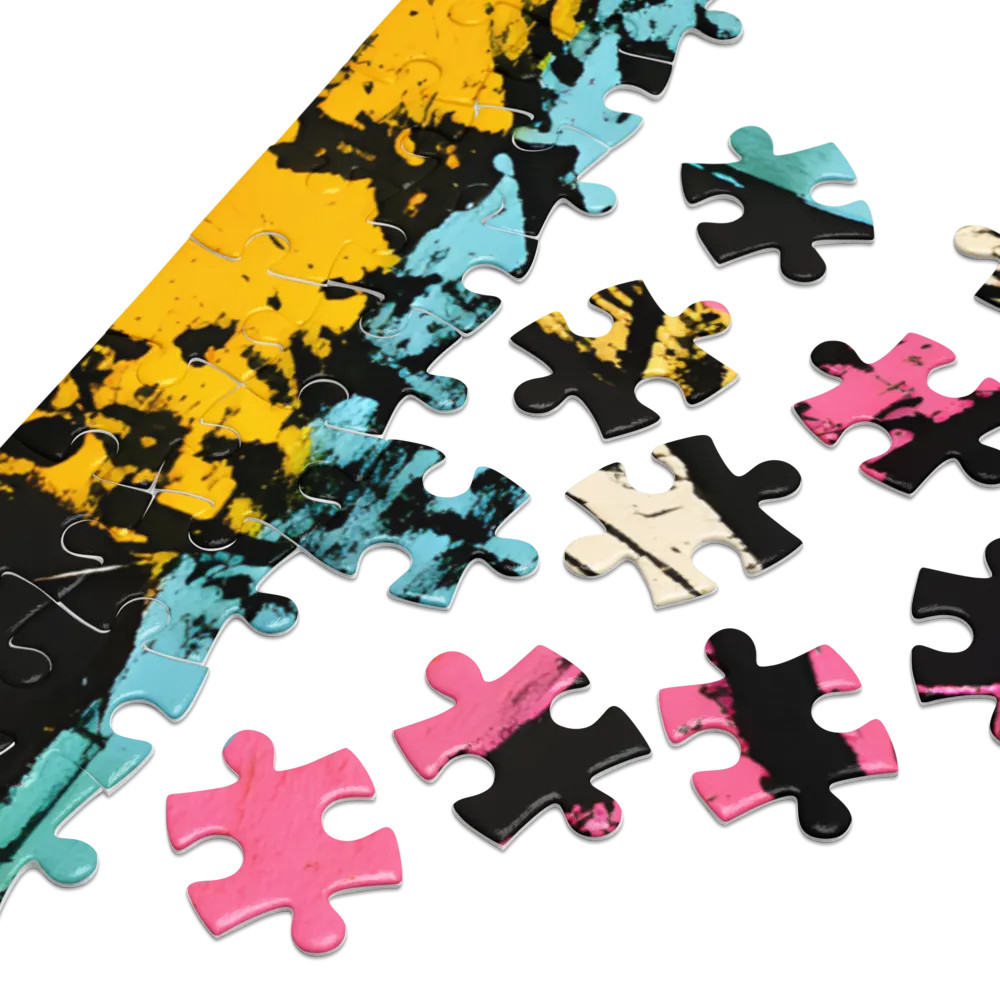 Composição Abstrata Dinâmica 
 Puzzle em caixa de metal