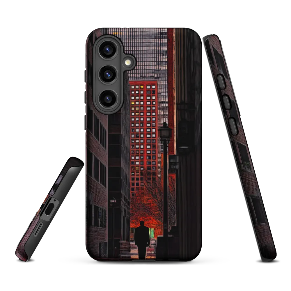 Crimson Alley Solitude | Phone Case