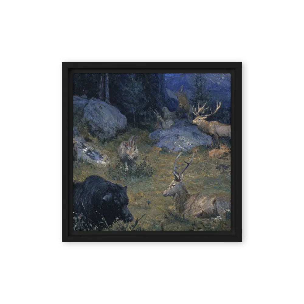 The Midnight Gathering 
 Poster with Black Frame | 10″x 10″
