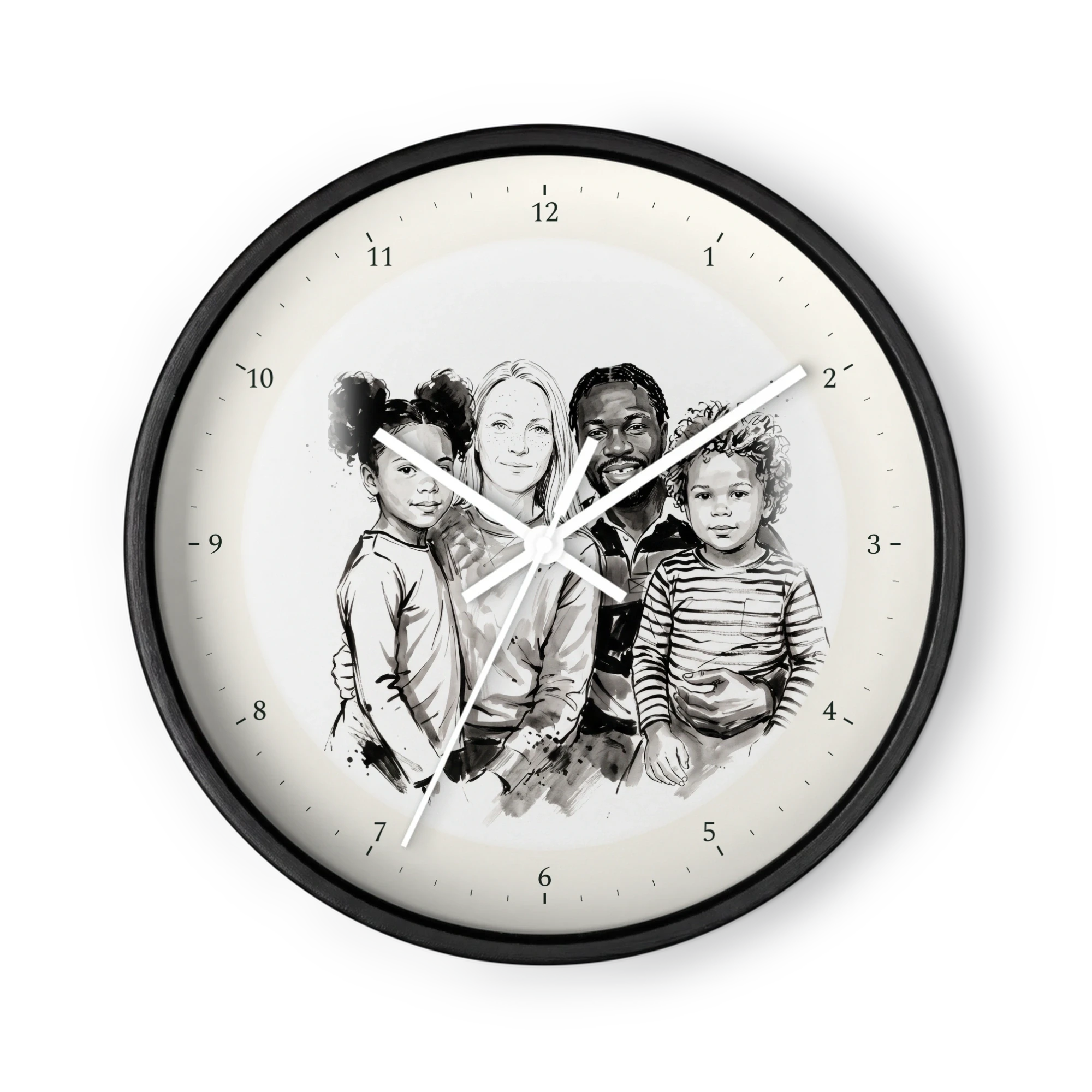 Portrait Clock — Sumi Ink