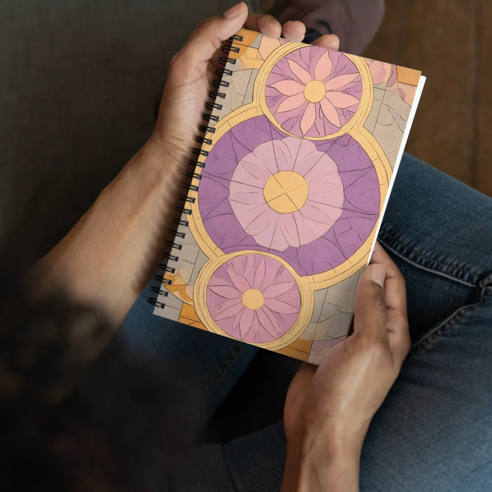 Geometric Floral Radiance 
 Spiral Notebook | 140 pages