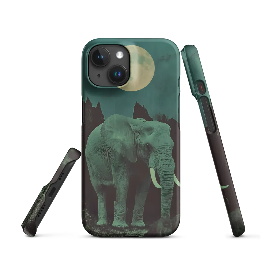 Surreal Elephant Under Full Moon | Phone Case