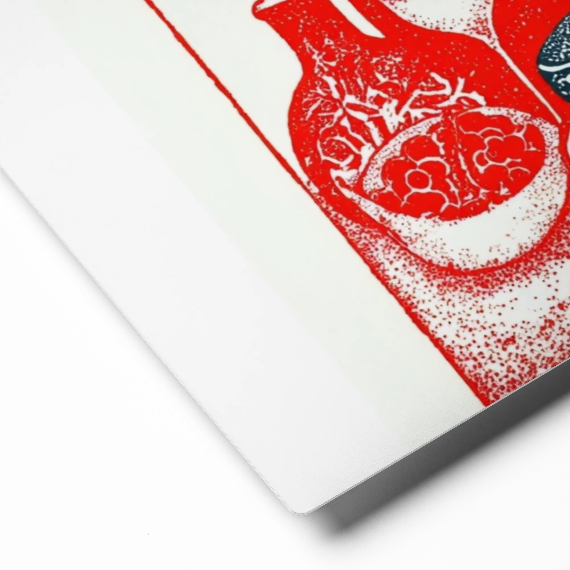 Red Still Life with Flowers | Art Print