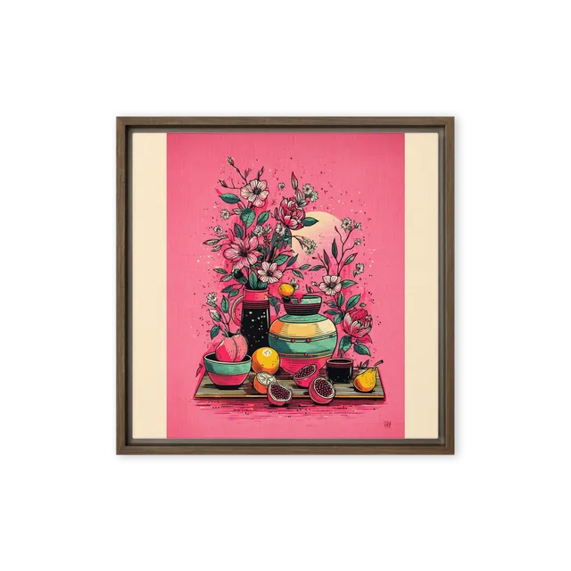 Botanical Still Life on Pink | Art Print