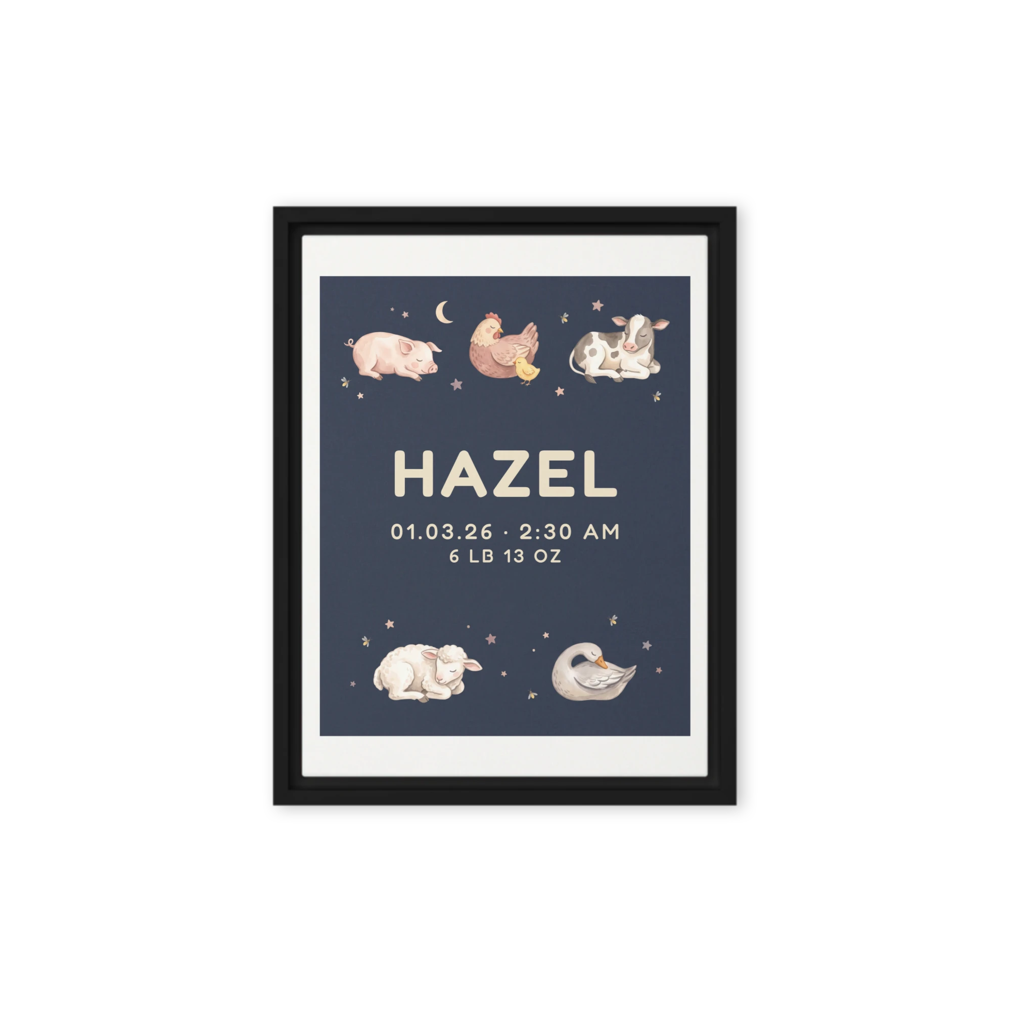 Nursery Name Art — Sleepy Farm