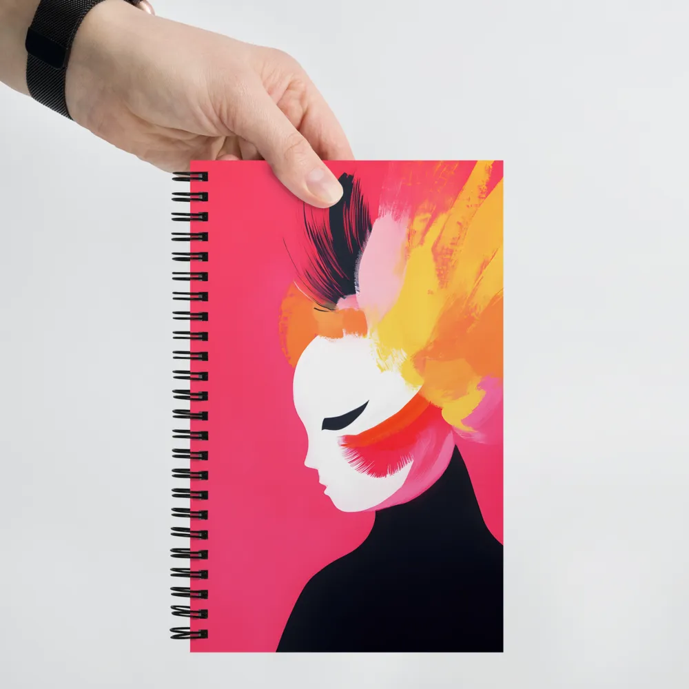 Vibrant Brushstroke Portrait 
 Spiral Notebook | 140 pages