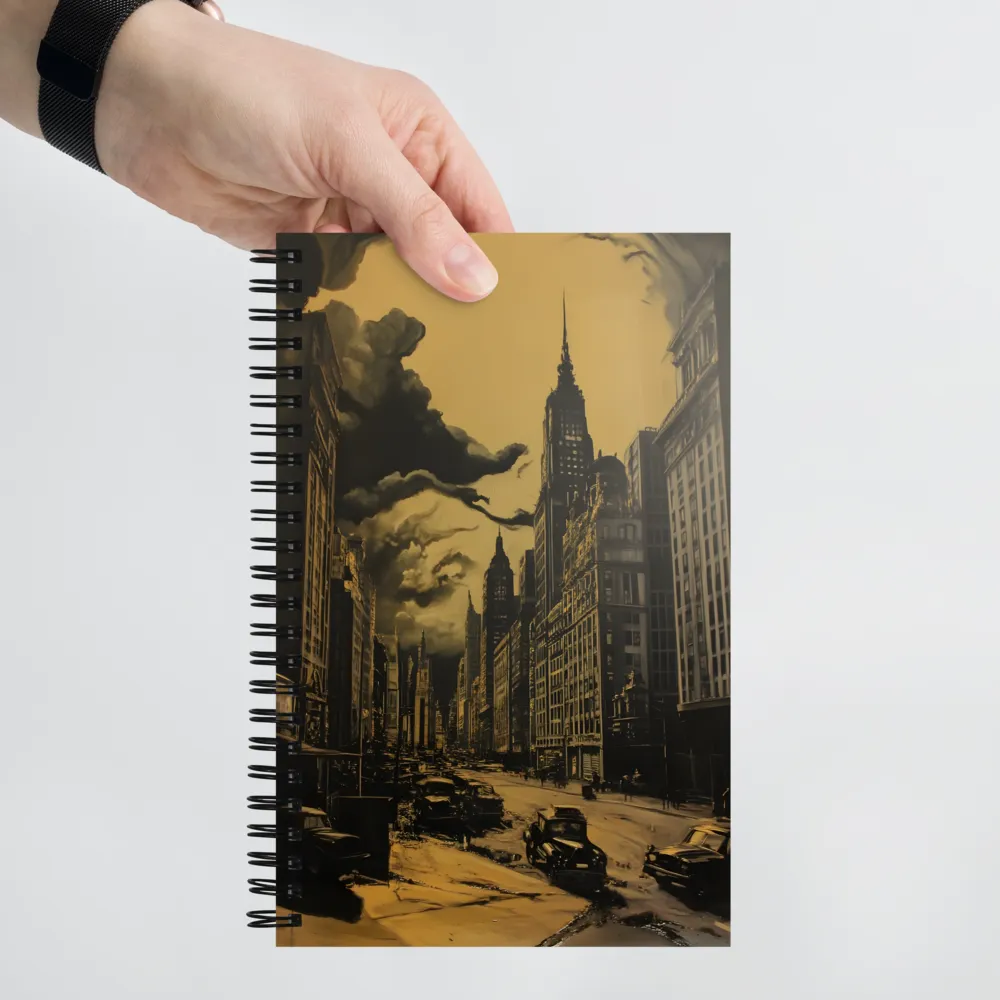 Echoes of a Forgotten Skyline | Spiral Notebook