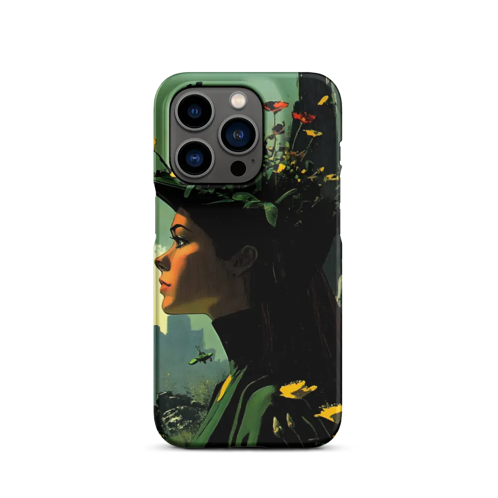 Surreal Woman with Floral Headdress | Phone Case