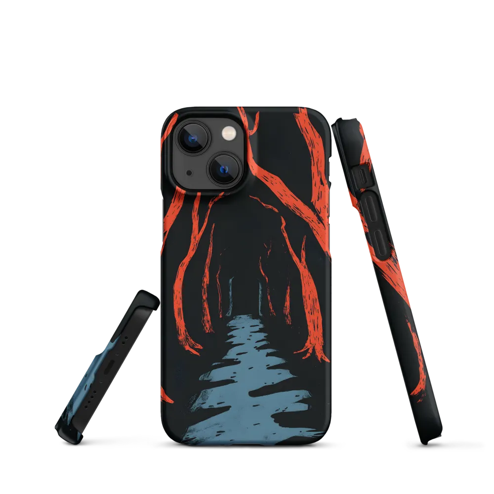 Path through Red Trees | Phone Case