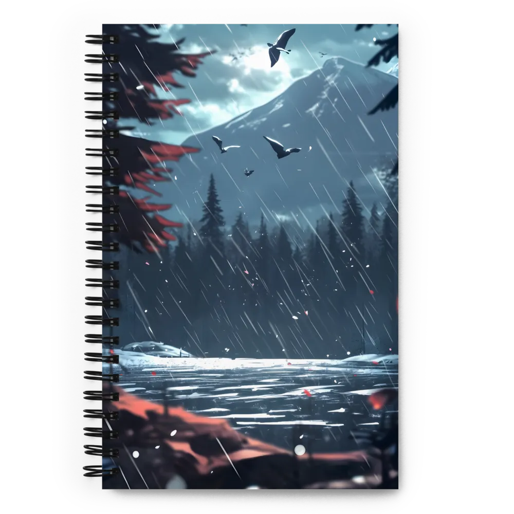 Rainy Mountainscape Flight 
 Spiral Notebook | 140 pages
