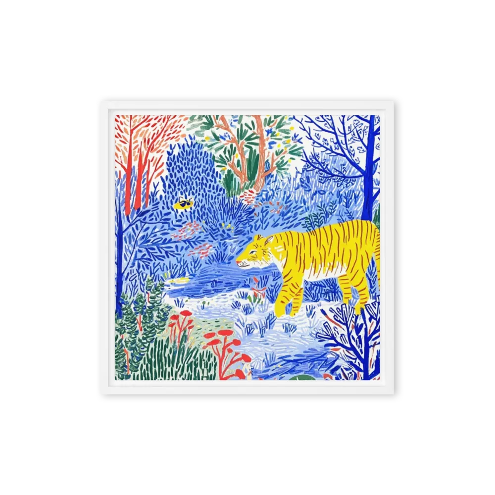 Tiger of the Blue Woods 
 Canvas | 26″x 26″