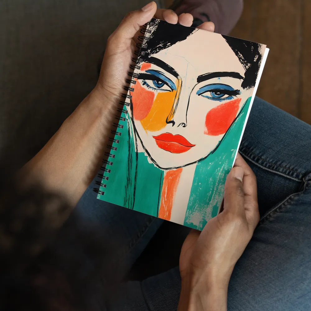 Expressive Pop Art Portrait 
 Spiral Notebook | 140 pages