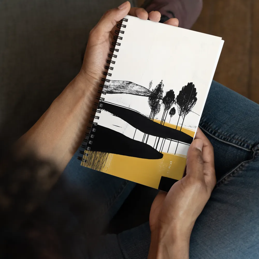 Golden Field Abstract 
 Spiral Notebook | 140 pages