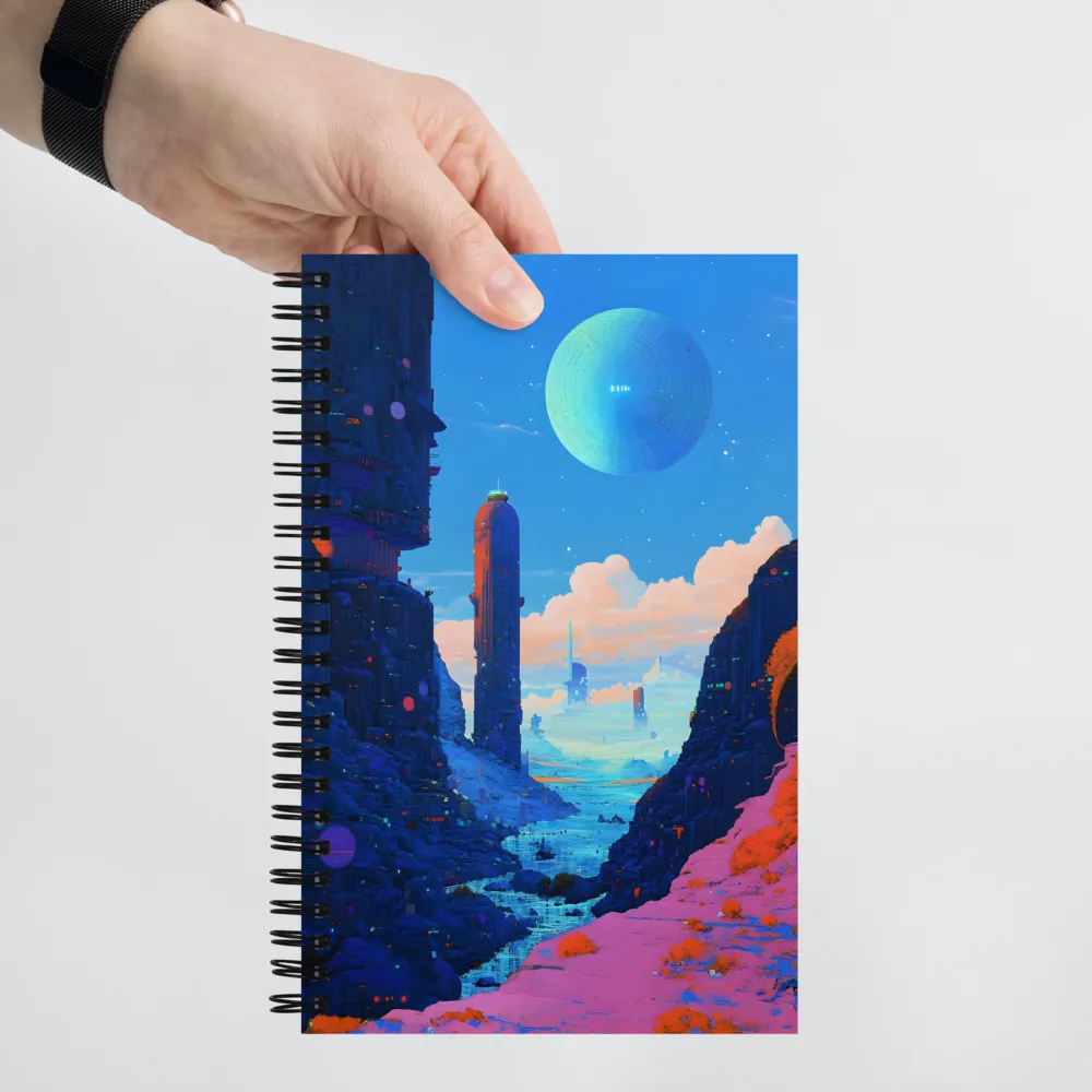 Dystopian Future cityscape 
 Spiral Notebook | 140 pages