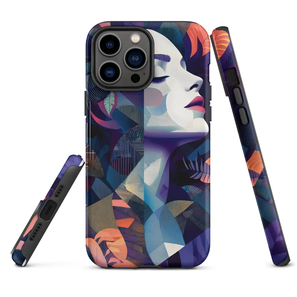 Female Portrait with Nature Elements | Phone Case