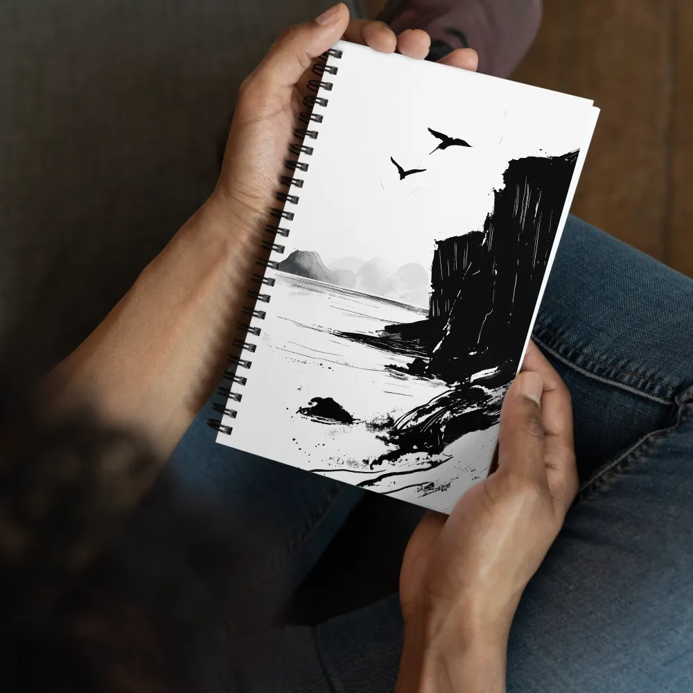 Coastal Serenity in Ink 
 Spiral Notebook | 140 pages