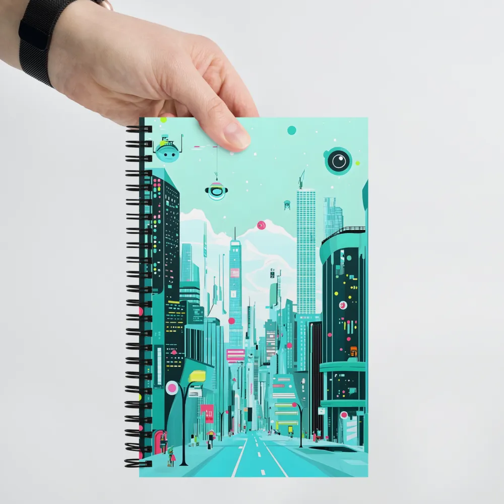 Neo-Metropolis Dreamscape 
 Spiral Notebook | 140 pages