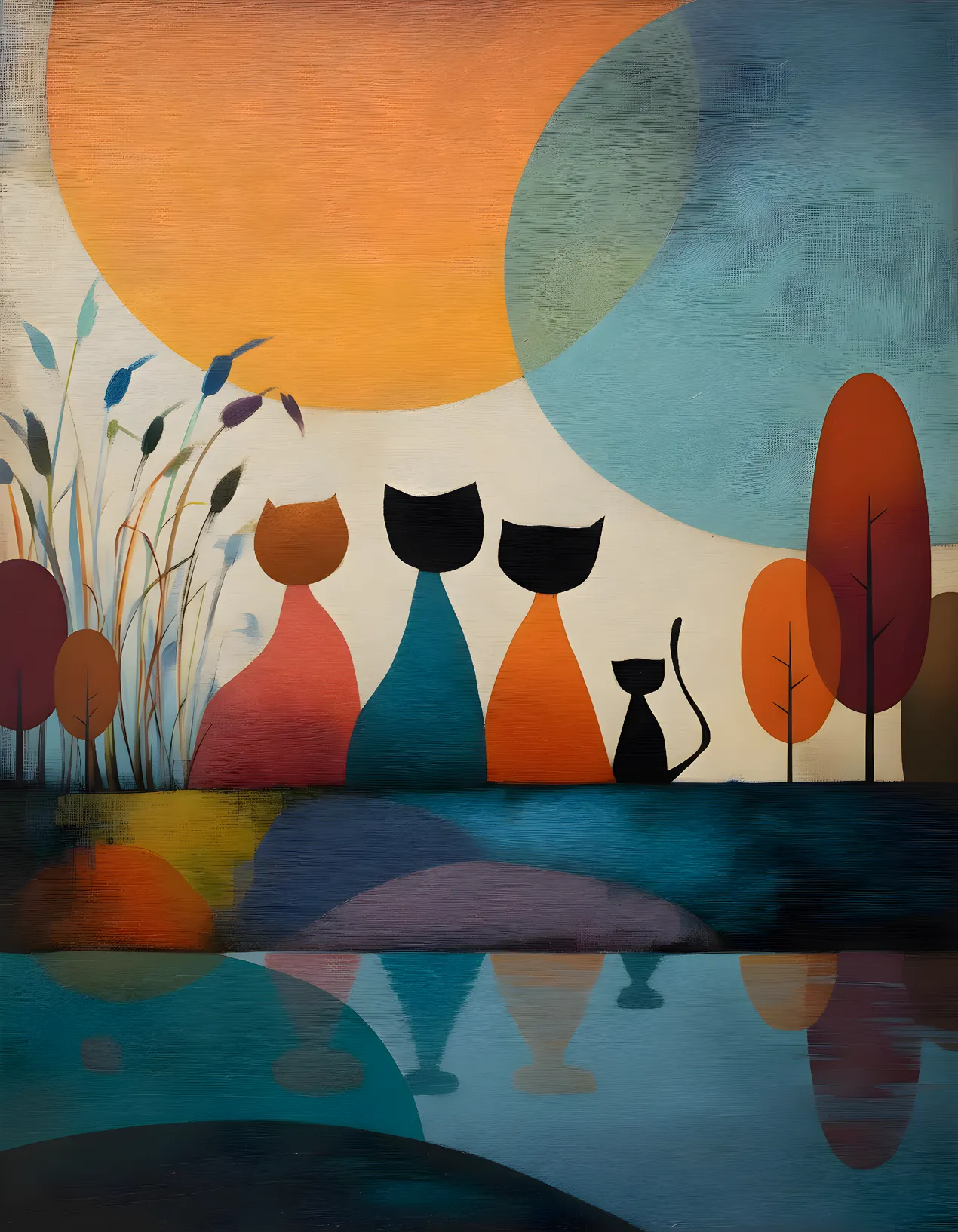 Shape, gesture, colour — anchor a wall