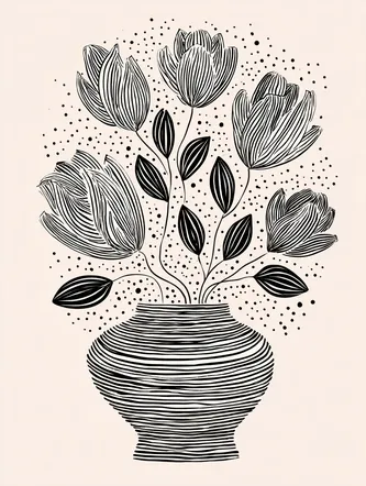 Folkline Monochrome